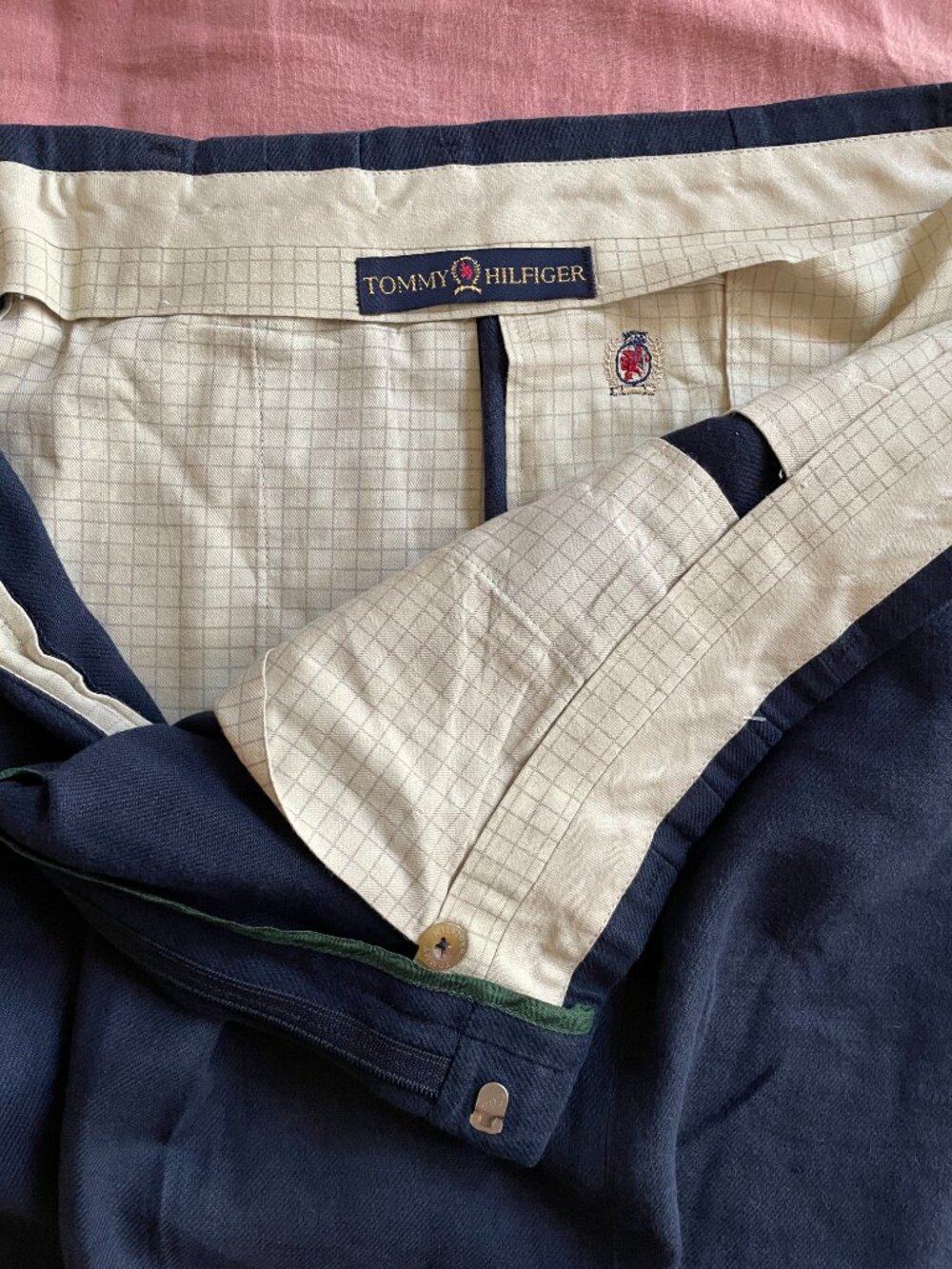 True Vintage Y2K Tommy Hilfiger 'Classic American Tailored Trousers' - Size 35W- - Picture 6 of 14